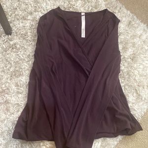 Lululemon cross front draped long sleeve size 10